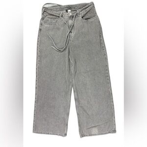 Divided by H&M tie waist distressed wash high waisted jeans